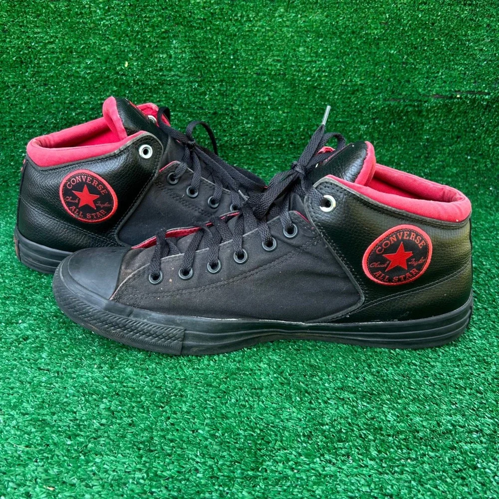 Converse Chuck Taylor All Star High Street Black Red Mens 13 14883C Mid‎ Top - Picture 5 of 8